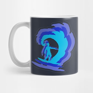 Surfer Catches a Wave Mug